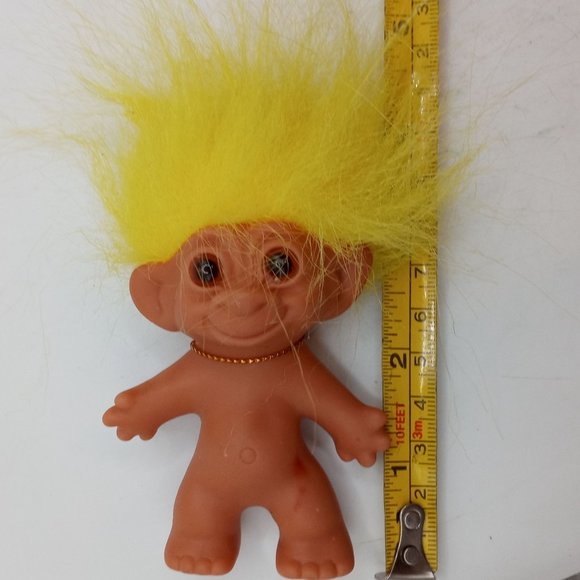 Vintage Troll Doll Uneeda Yellow Hair Collectible AS IS Toy Figurine Figure - Picture 14 of 15
